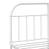 Estructura cama sin colchón con cabecero metal blanco