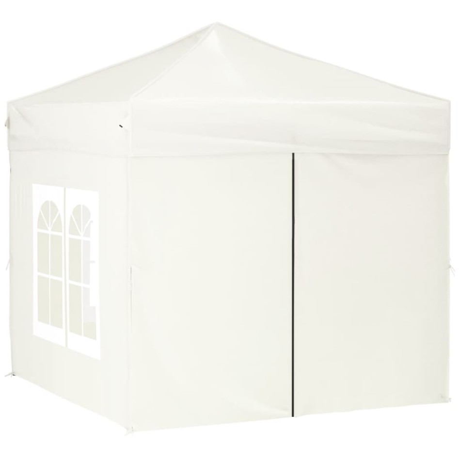 Carpa para fiestas plegable con paredes laterales crema 2x2