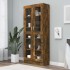 Vitrina madera contrachapada roble ahumado 82,5x30,5x185,5