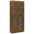 Vitrina madera contrachapada roble ahumado 82,5x30,5x185,5