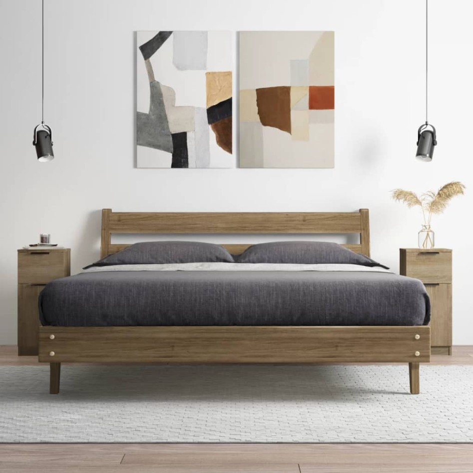 Aparadores 2 uds madera contrachapada roble Sonoma 30x30x70