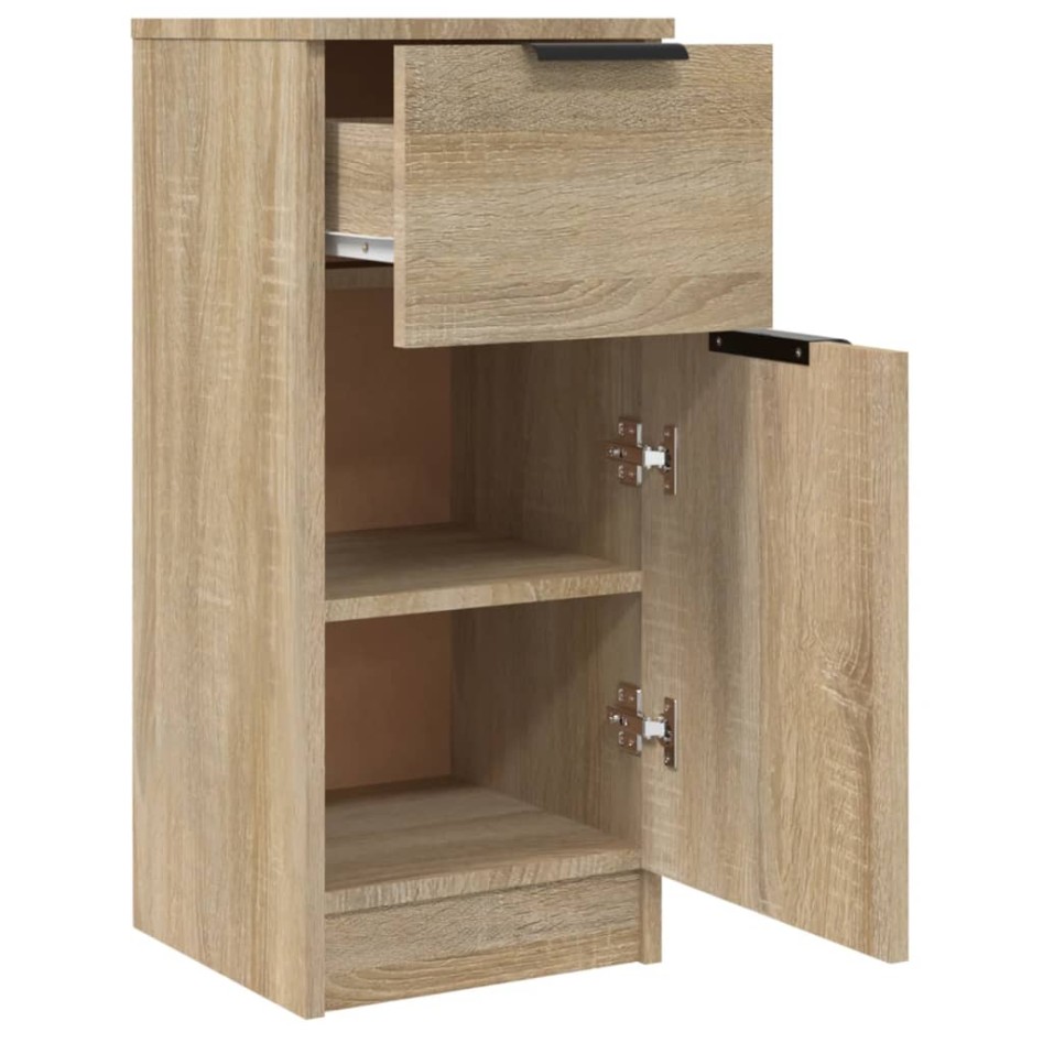 Aparadores 2 uds madera contrachapada roble Sonoma 30x30x70