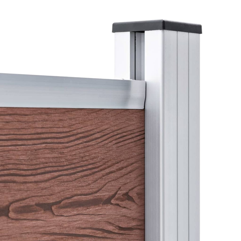 Panel de valla WPC marrón 95x186