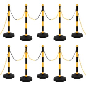 Juego de barrera con postes y cadena plástico 10