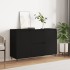 Aparador de madera de ingeniería negro 104x35x70