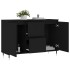 Aparador de madera de ingeniería negro 104x35x70
