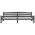 Estructura de cama madera maciza pino gris oscuro 200x200