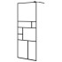 Mampara de ducha accesible vidrio ESG claro negro 80x195