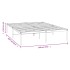 Estructura de cama sin colchón metal blanco 140x200