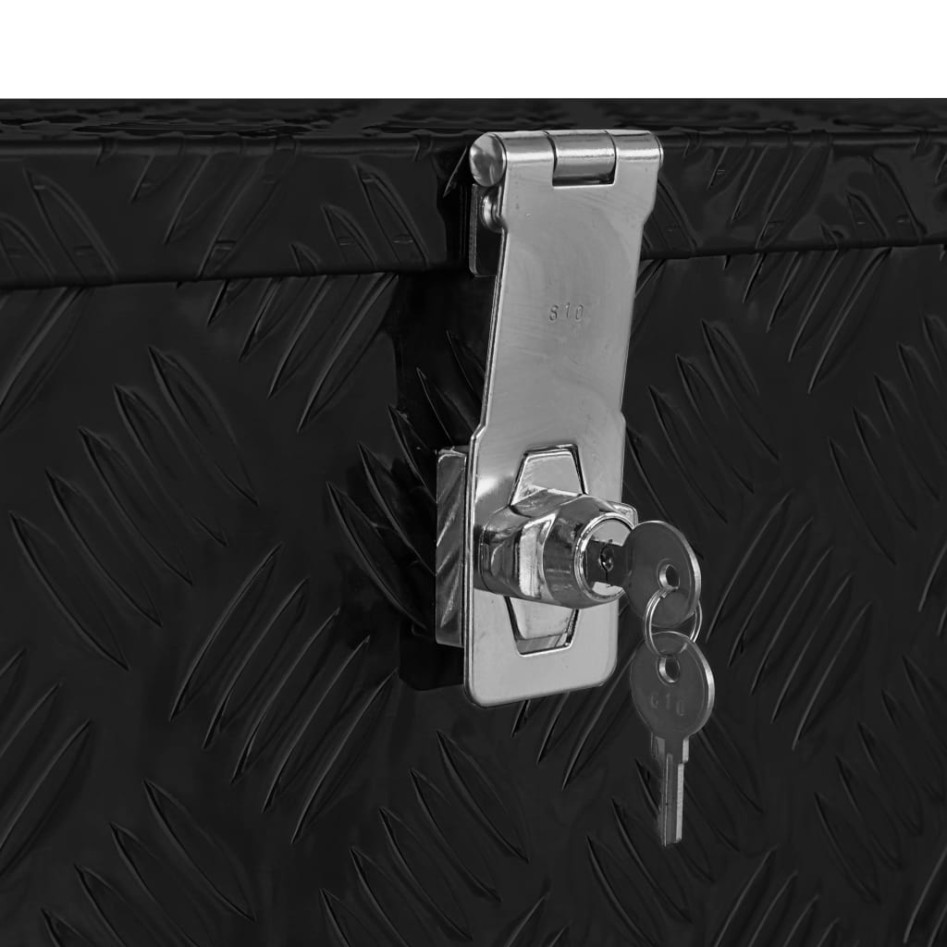 Caja de aluminio negra 80x30x35