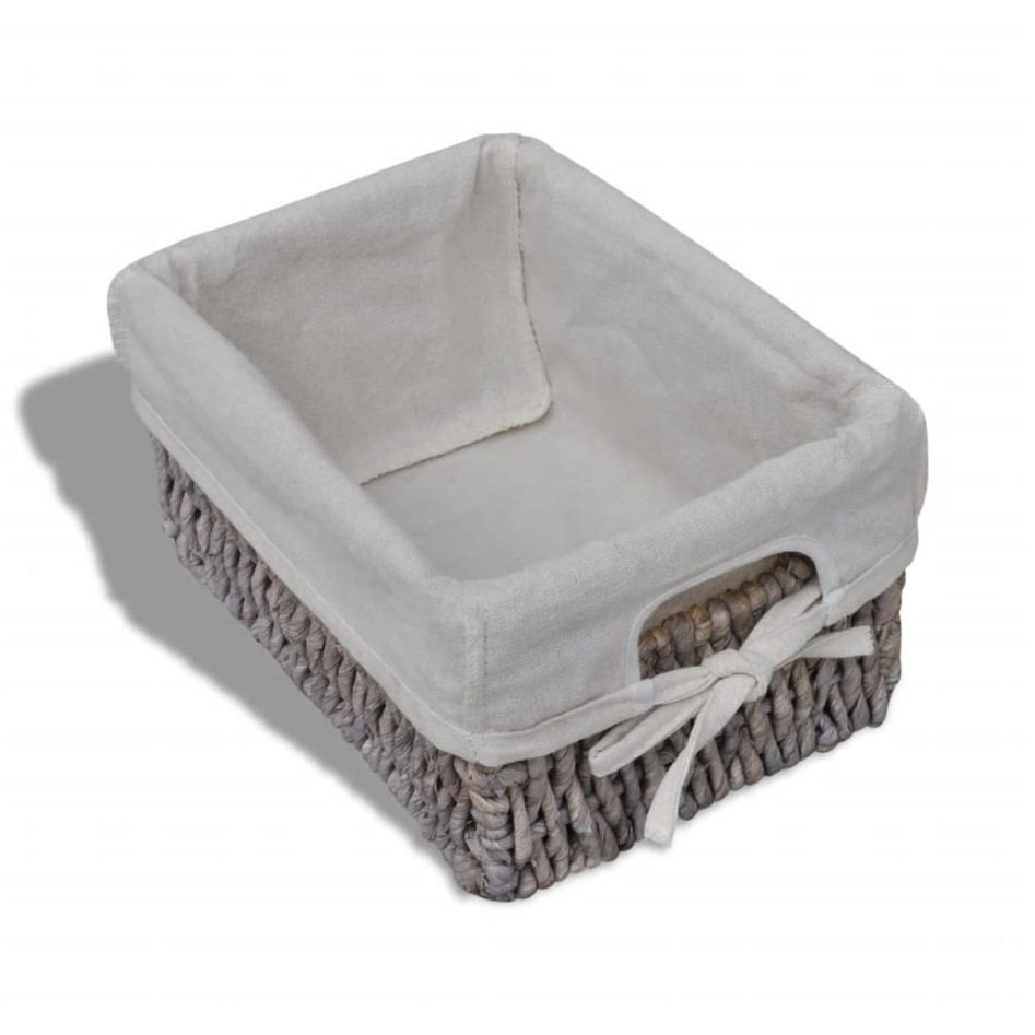 Estantería con 5 cestas tejidas madera