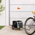 Remolque de bicicleta mascotas hierro tela Oxford gris