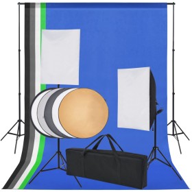 Kit de estudio con 5 telones de fondo de colores y 2
