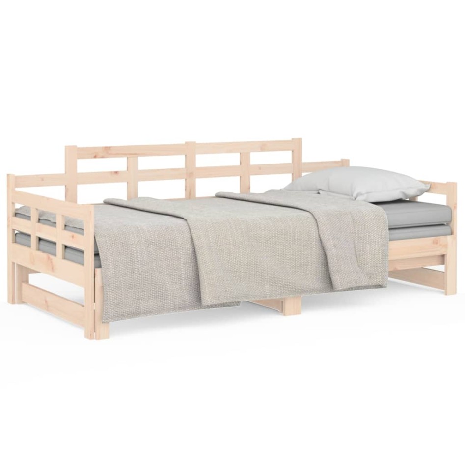 Sofá cama extraíble madera maciza de pino 2x(90x190)