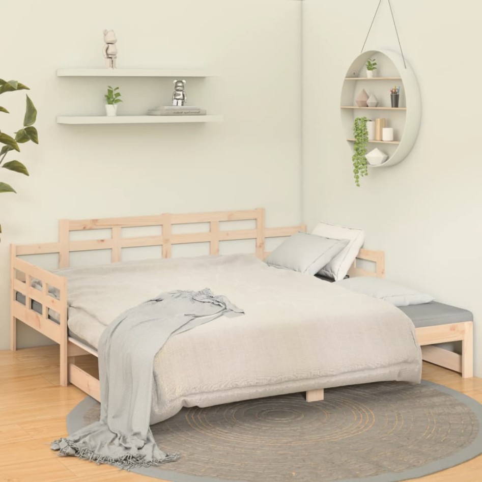 Sofá cama extraíble madera maciza de pino 2x(90x190)