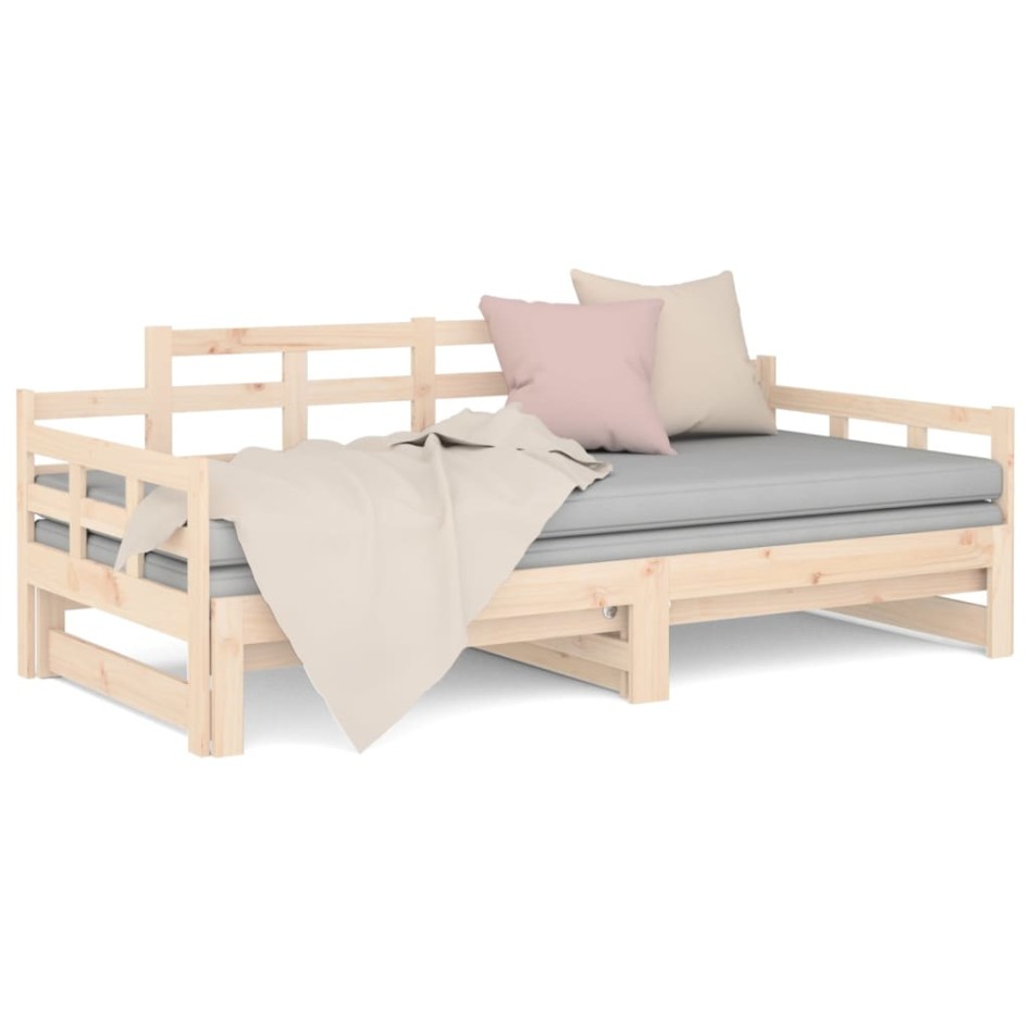 Sofá cama extraíble madera maciza de pino 2x(90x190)