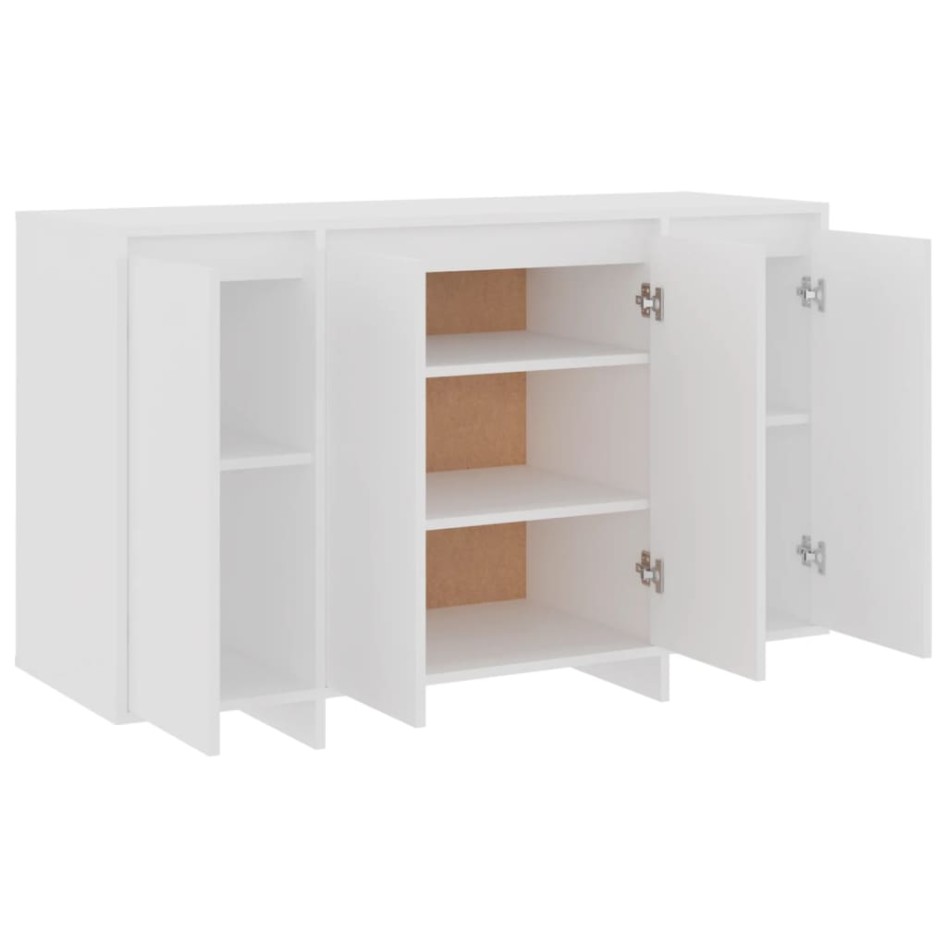 Aparador de madera contrachapada blanco 120x41x75