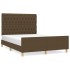 Cama sin colchón tela marrón oscuro 140x190
