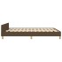 Cama sin colchón tela marrón oscuro 140x190