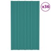 Panel para tejado acero galvanizado verde 36 unidades 80x45 cm
