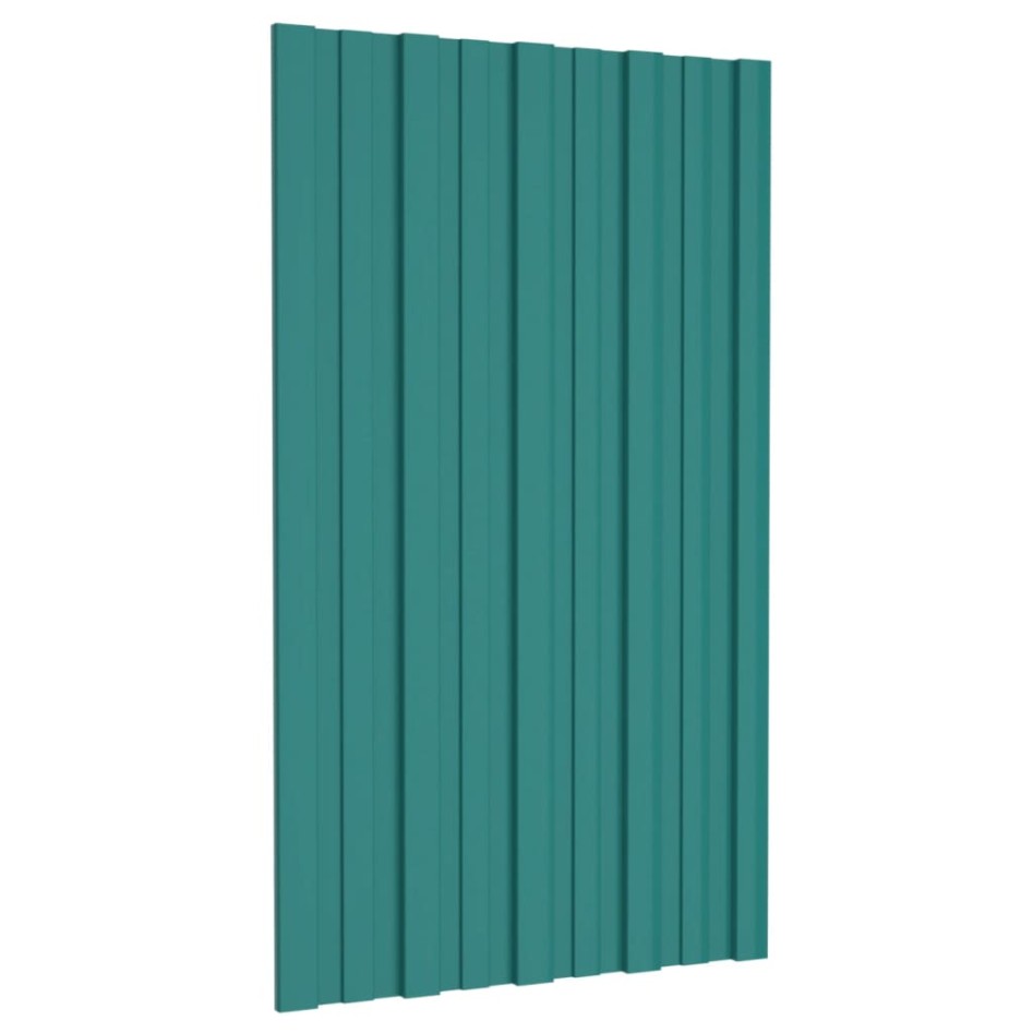Panel para tejado acero galvanizado verde 36 unidades 80x45