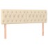 Cama box spring con colchón tela color crema 160x200