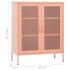 Armario de almacenamiento acero rosa 80x35x101,5