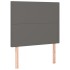 Estructura de cama sin colchón cuero sintético gris 100x200