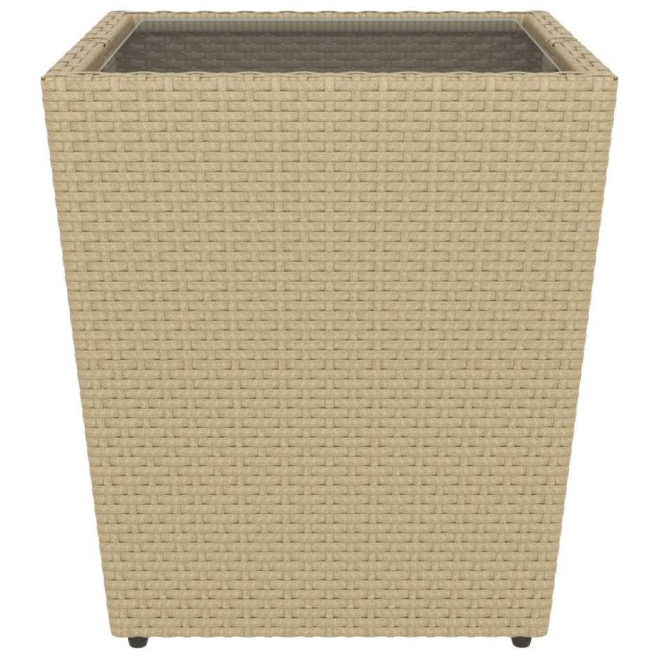 Set comedor jardín 5 pzas ratán sintético vidrio templado