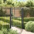 Puerta de malla de jardín acero galvanizado gris 100x175