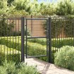 Puerta de malla de jardín acero galvanizado gris 100x175 cm
