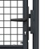 Puerta de malla de jardín acero galvanizado gris 100x175
