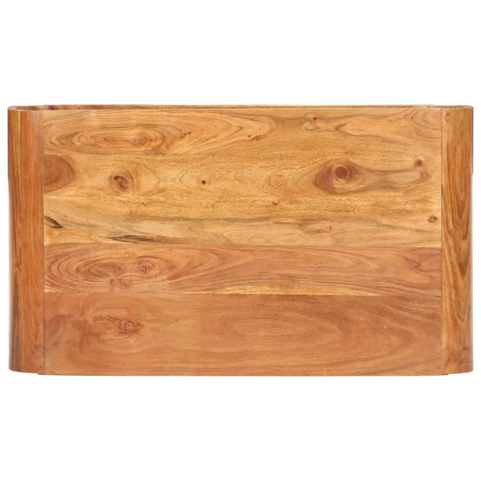 Mesa de centro de madera maciza de acacia 90x50x30