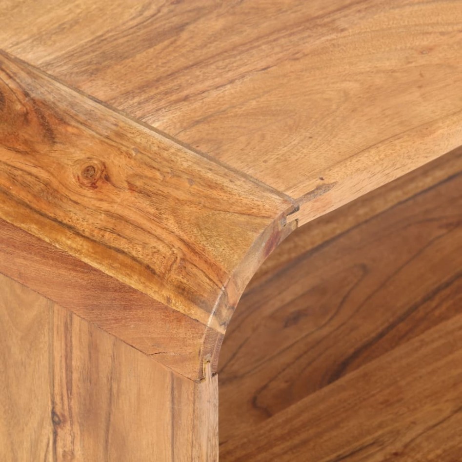 Mesa de centro de madera maciza de acacia 90x50x30