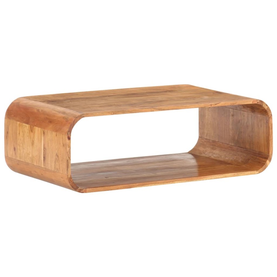 Mesa de centro de madera maciza de acacia 90x50x30