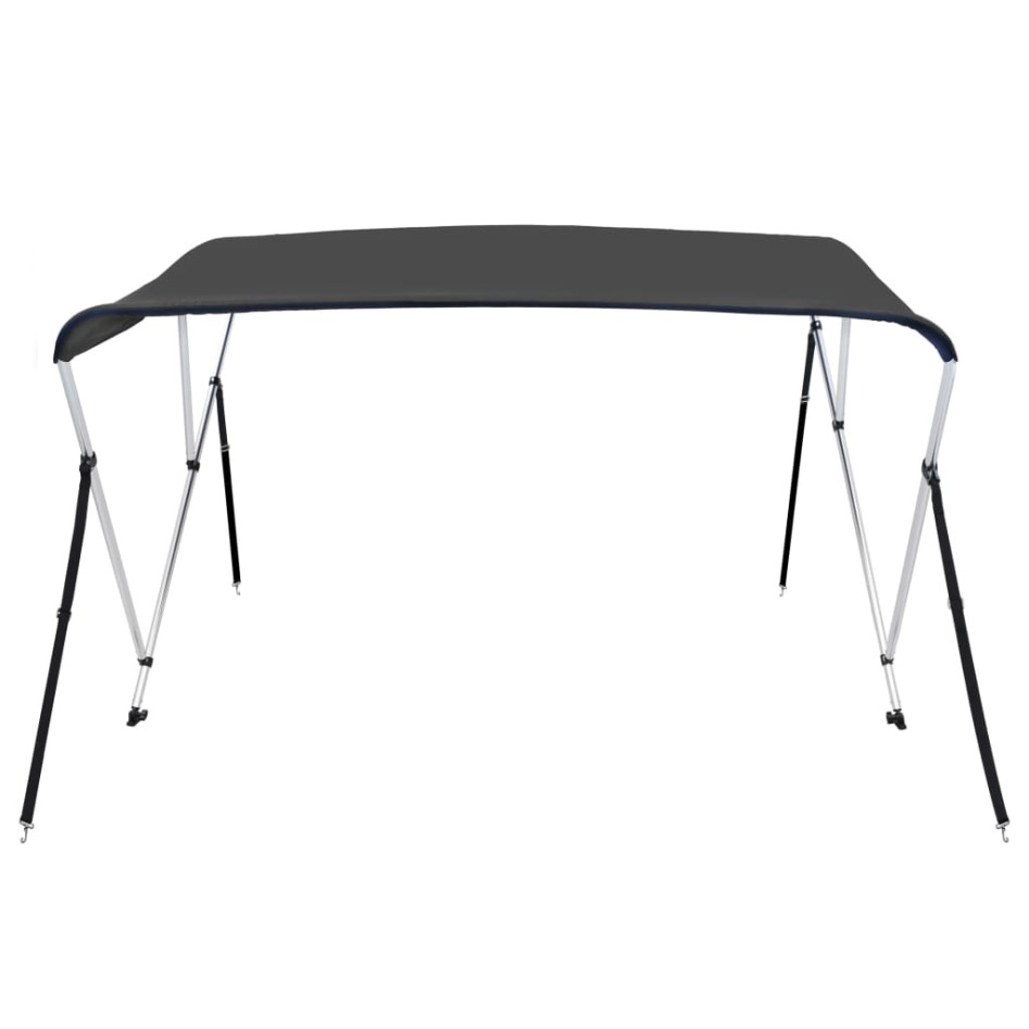 Toldo Bimini de 3 arcos gris antracita 183x160x137