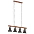 Lámpara de techo industrial madera de mango negro