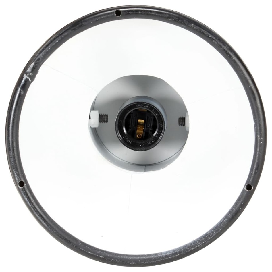 Lámpara de techo industrial madera de mango negro