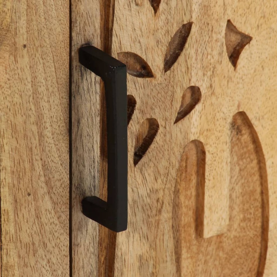 Mesita de noche de madera maciza de mango 40x30x50