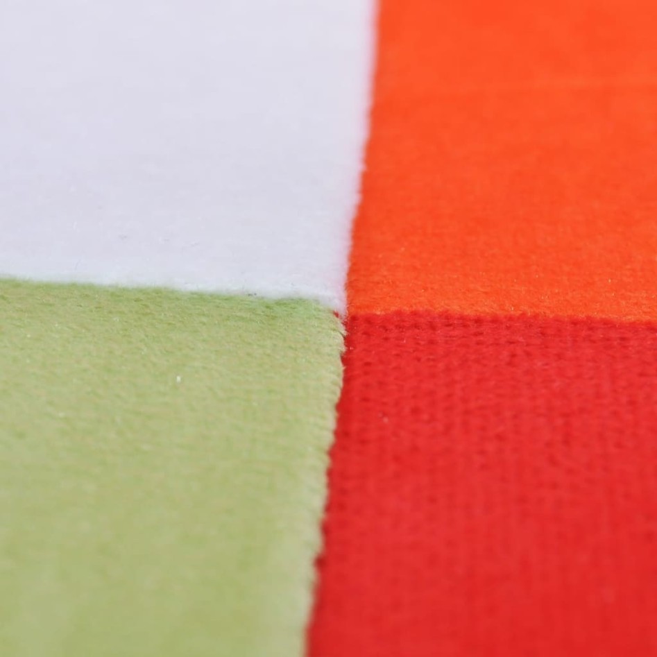 Sillón cubo con diseño de retales tela Patchwork patas