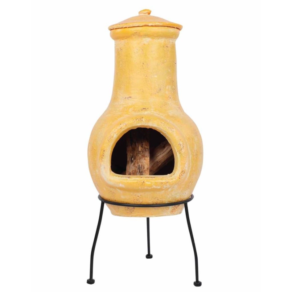 Redfire Chimenea Tampico arcilla amarilla 31x31x68