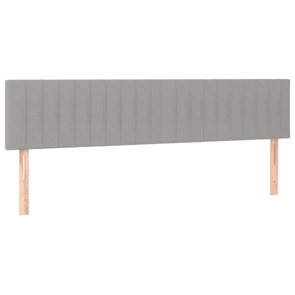 Cama box spring con colchón tela gris claro 200x200