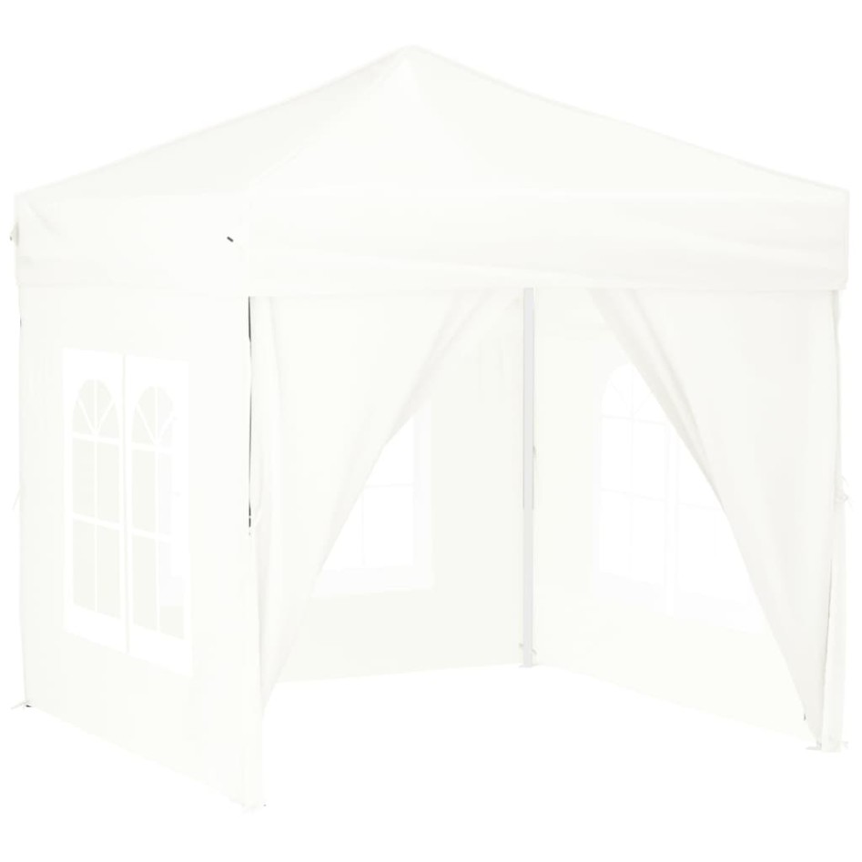 Carpa para fiestas plegable con paredes laterales blanco 2x2