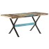 Mesa de comedor de madera maciza reciclada 160x80x76