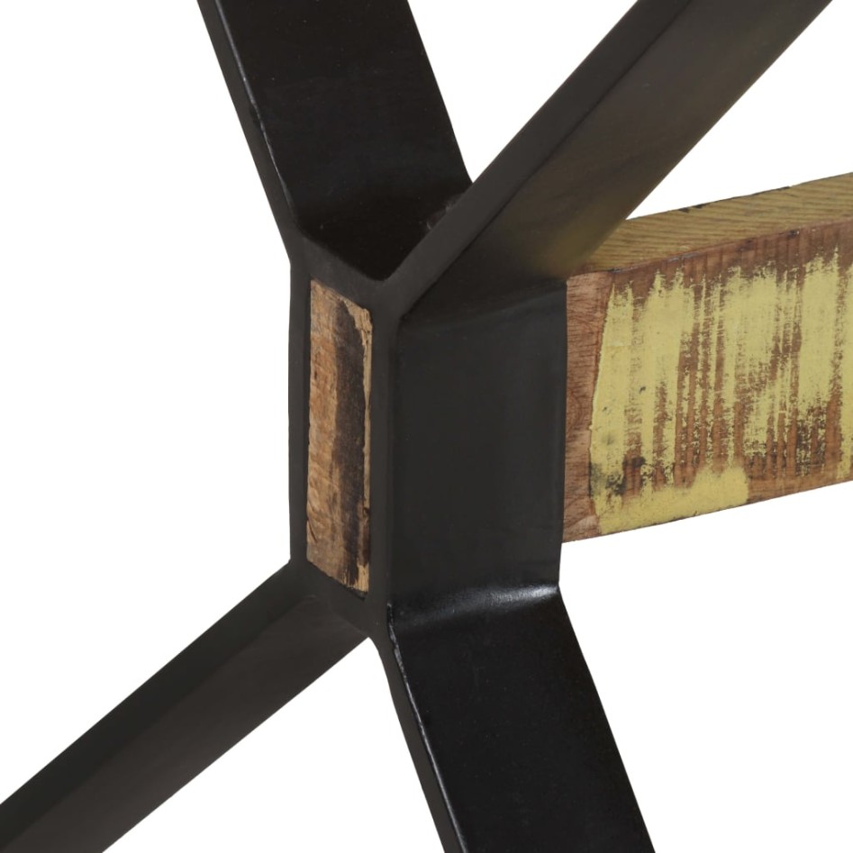 Mesa de comedor de madera maciza reciclada 160x80x76