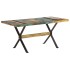 Mesa de comedor de madera maciza reciclada 160x80x76