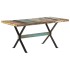 Mesa de comedor de madera maciza reciclada 160x80x76