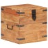 Baúl de madera maciza de acacia 40x40x40
