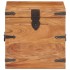 Baúl de madera maciza de acacia 40x40x40
