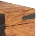 Baúl de madera maciza de acacia 40x40x40